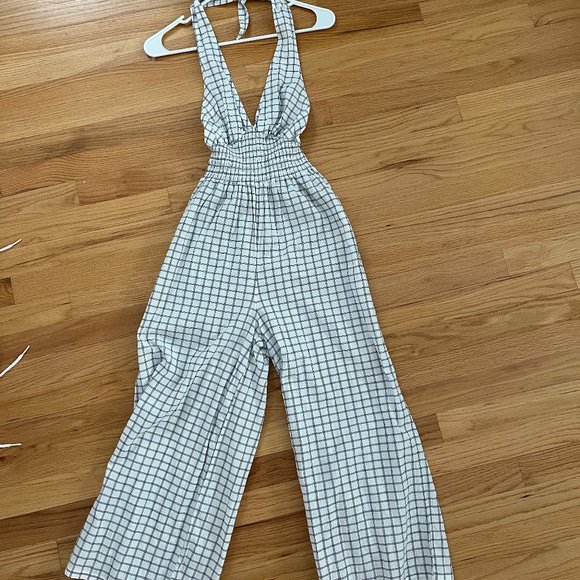 Urban Outfitters Donna Rae Smocked Jumpsuit - Picture 1 of 3